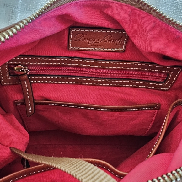 Dooney & Bourke Taupe & Brown Pebble Grain Leather Shoulder Bag - Picture 10 of 16